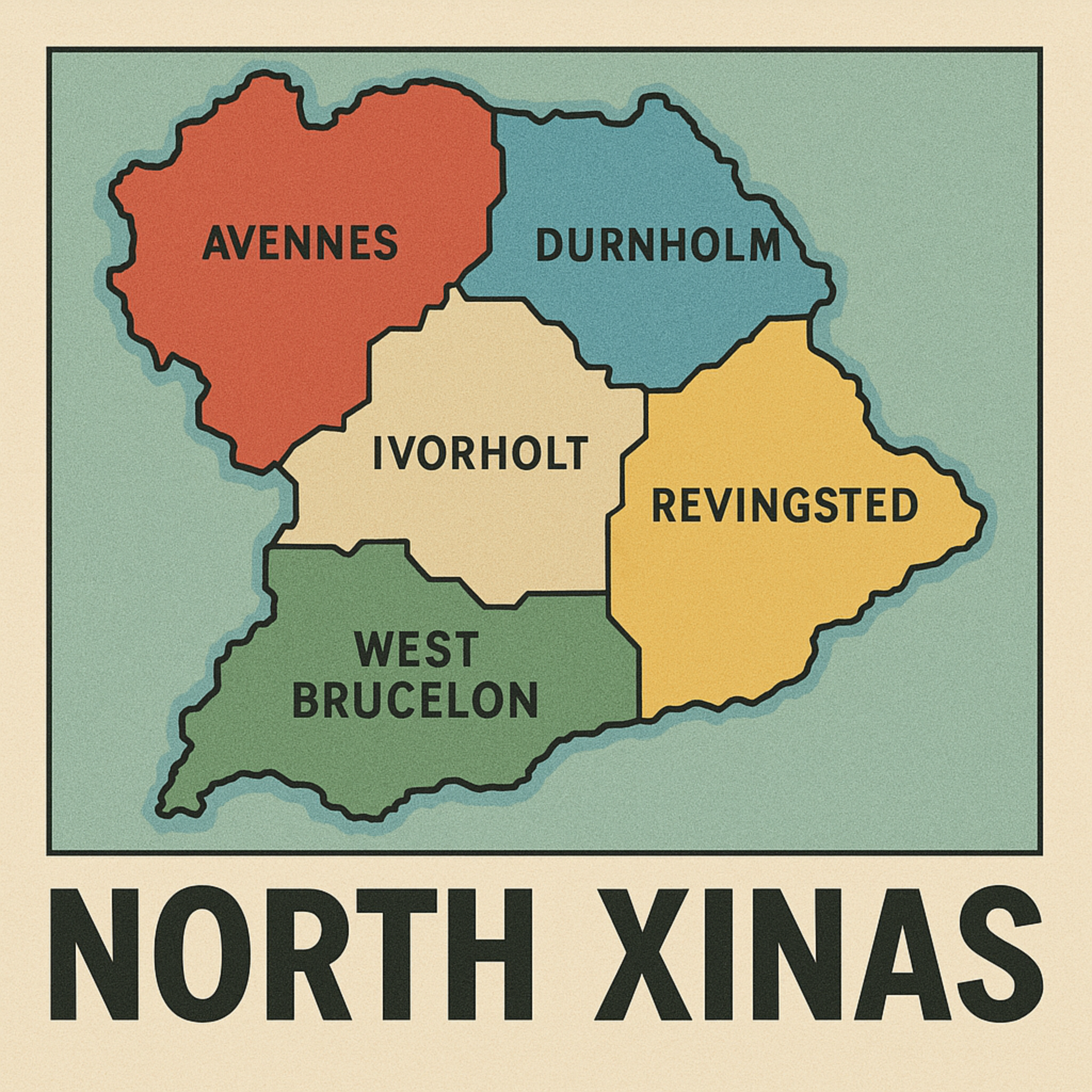 North Xinas Map
